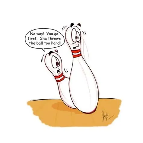 Scared pins | Bowling quotes, Funny words, Bowling