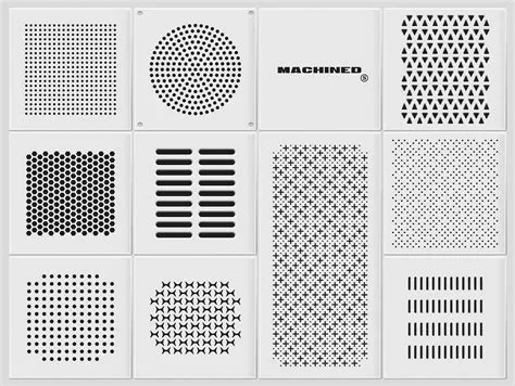 Metal grill pattern. speaker hole design set. ventilation panel, hard ...