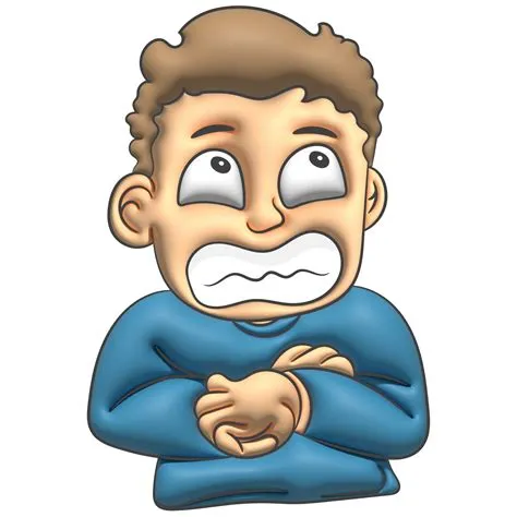 Scared face cartoon man gesture 26803724 PNG