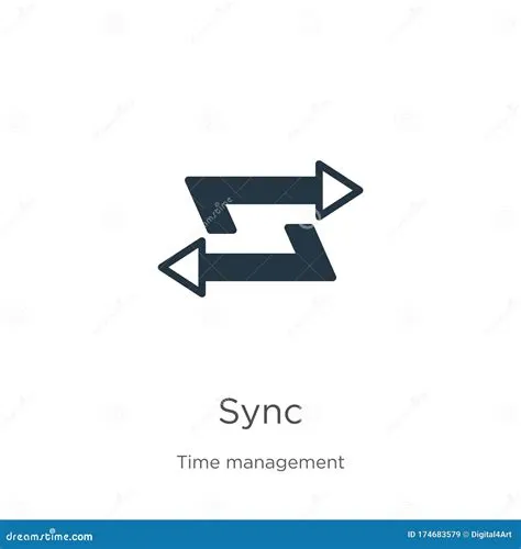 Sync Icon Vector. Trendy Flat Sync Icon from Time Management Collection ...