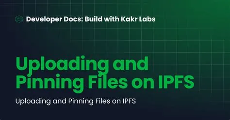 Uploading and Pinning Files on IPFS | Developer Docs: Build with Kakr Labs