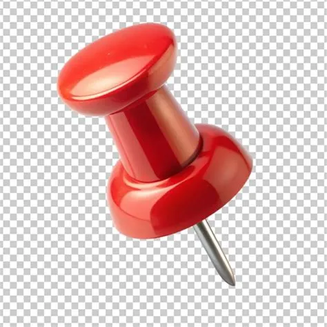 A red push pin transparent background | Premium AI-generated PSD