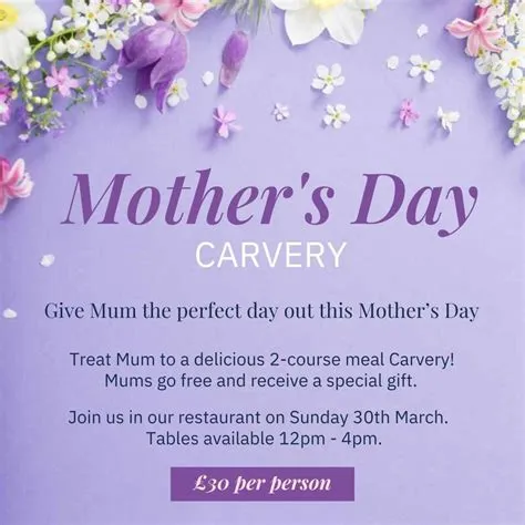Mother's Day Carvery 2025 - Chesfield Downs