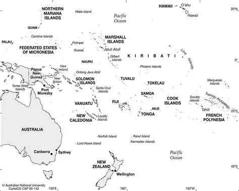 blank map south pacific islands | Southwest Pacific - CartoGIS Maps ...