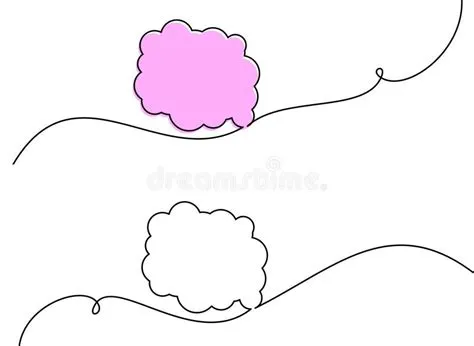 Pink Cloud Vector Illustration with Flowing Lines Stock Vector ...