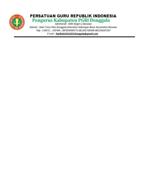 Kop Surat Pgri 2021 | PDF