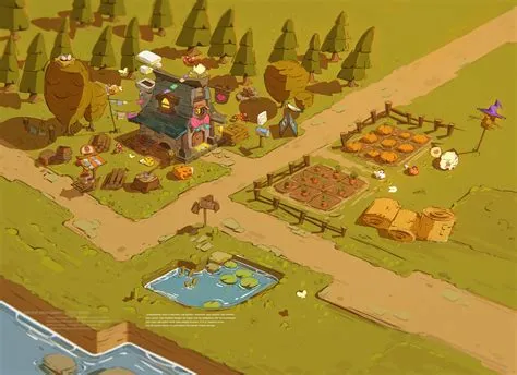 ArtStation - Farm Life | Game concept art, Game background art, Farm games