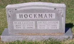 Archie Goldene Moore Hockman (1910-1994) - Mémorial Find a Grave