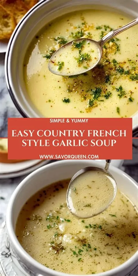 Easy Country French Style Garlic Soup