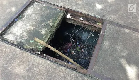 FOTO: Penutup Selokan Rusak Bahayakan Pejalan Kaki di Trotoar Kyai Tapa ...