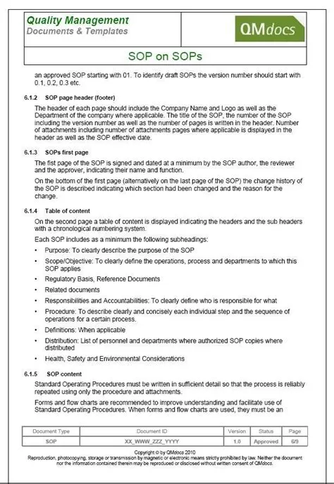 SOP on Standard Operating Procedures | Standard operating procedure ...