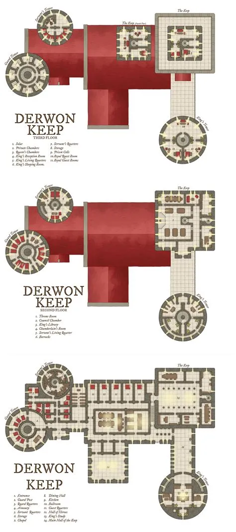 Derwon Keep | Daniel's Maps | Dungeon maps, Fantasy city map, Fantasy map