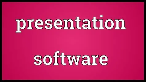 Presentation software Meaning - YouTube