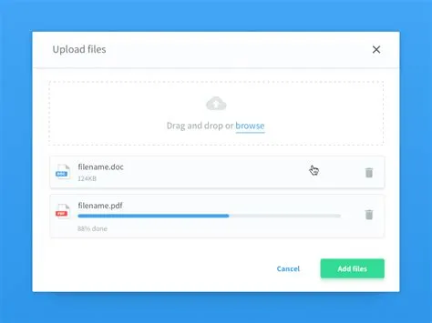 File Upload Component for Web App UI Design