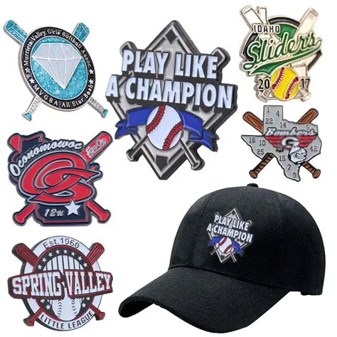 Custom Metal Enamel Pin Badge Mexican Baseball Cap Pins Charms Custom ...