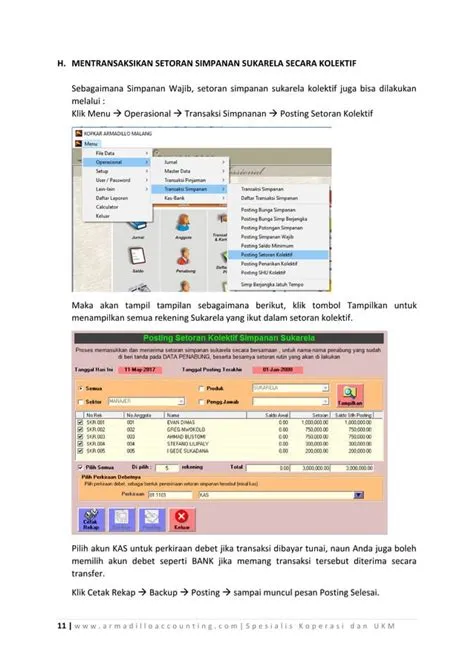 Materi Pelatihan Akuntansi Komputer Usaha Simpan Pinjam Koperasi | PDF