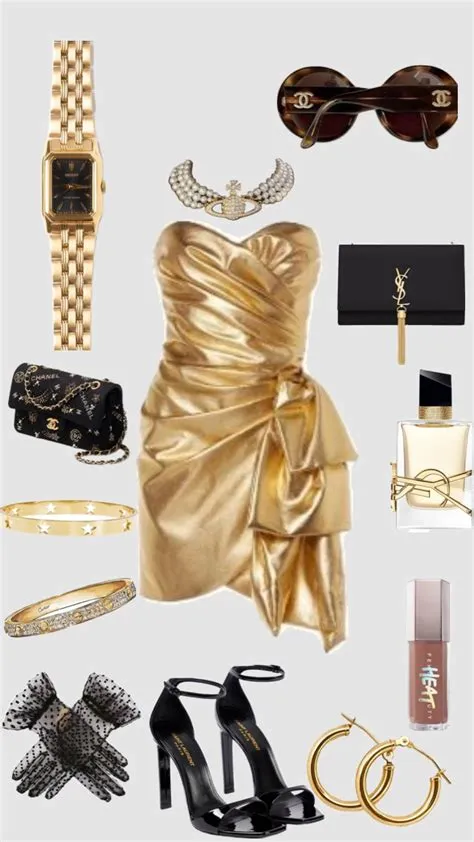 by Evelyn Agramonte on Outfits color Dorado . 🪙🪙🪙 | Lookbook ...