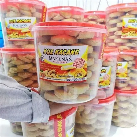 Jual Kue Kacang Asli Jember Mak Enak Toples 900g | Shopee Indonesia