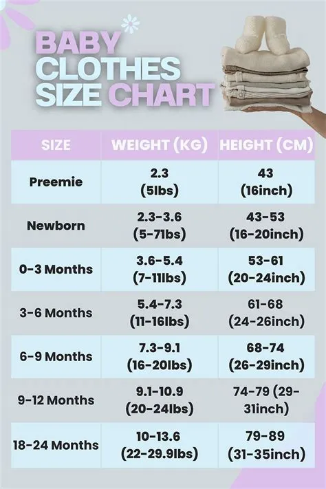 Baby Clothes Size Chart | Size Clothing | Baby clothes size chart