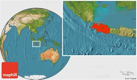 Satellite Location Map of West Java