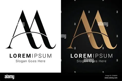 Luxury Initial AA Monogram Text Letter Logo Design Stock Vector Image ...