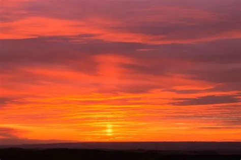 Sunset Over Open Field