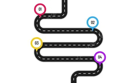 Road Map Infographic With Pin Location Vector, Road Map Infographic ...