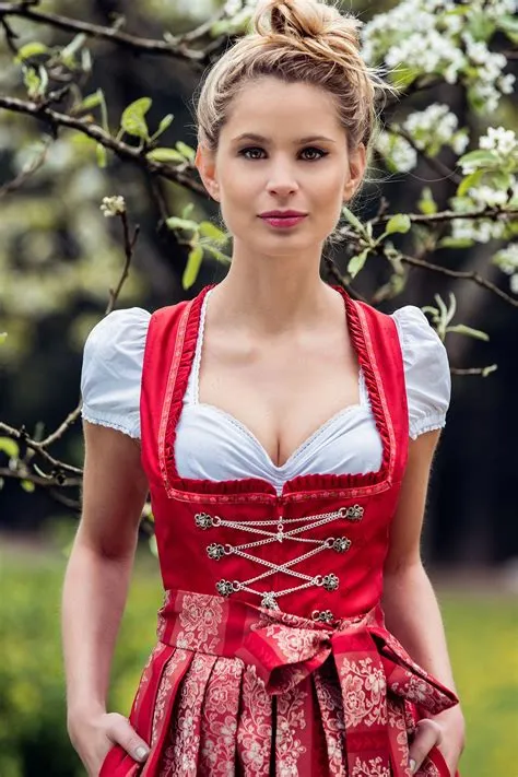 Dirndl Clara | Dirndl, Dirndl trachten, Dirndl rot