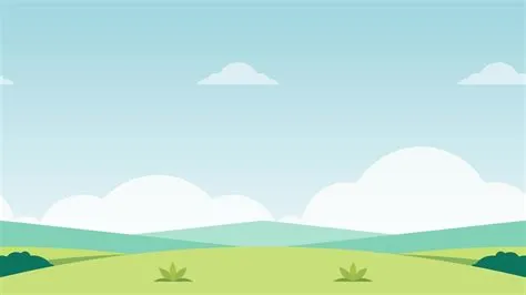 Blue Sky In The Grassfield Simple Looping Animation Blank Cartoon ...