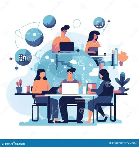 Collaborative Learning: Students Work Together on a Group Project or ...