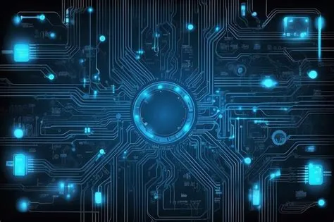 Premium Photo | Vector Blue Technology Background Circuit Diagram