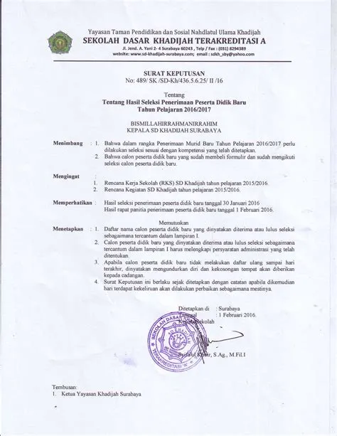 Contoh Surat Penerimaan Murid Baru / Contoh Sk Ppdb Tk Tahun 2018 2019 ...