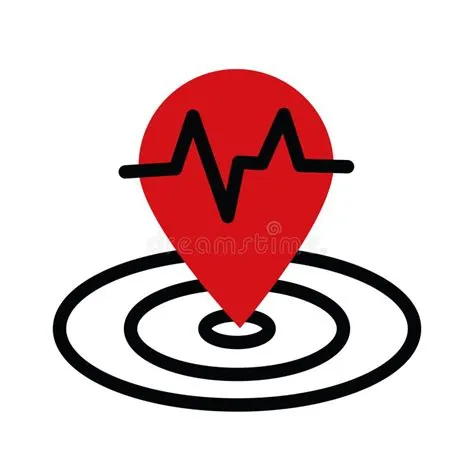 Earthquake Location Pin Icon Stock Vector - Illustration of location ...
