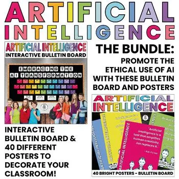 Artificial Intelligence Bulletin Board | Posters | Decor | BRIGHT BUNDLE