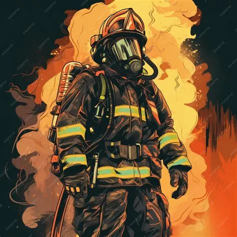 Firefighter vector illustration | Premium AI-generated vector