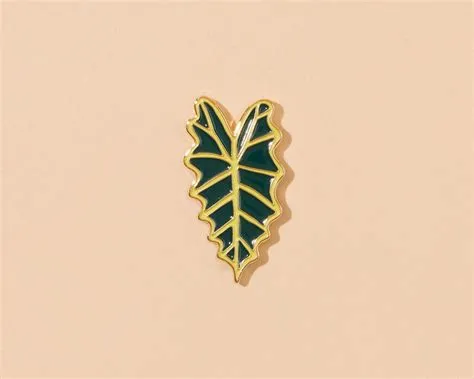 Alocasia Leaf Enamel Lapel Pin – And Here We Are
