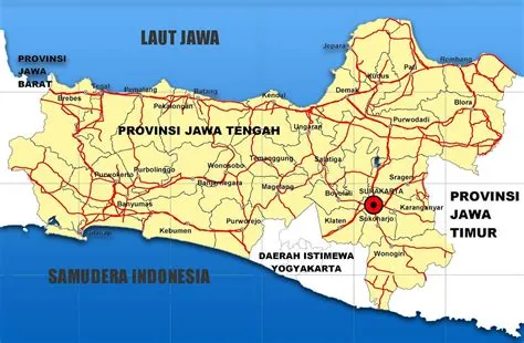 Peta Jawa Tengah lengkap dengan daftar 35 kabupaten dan kota - Sejarah ...