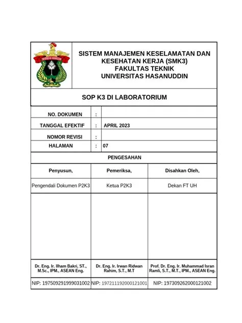 8 Sop K3 Di Laboratorium | PDF