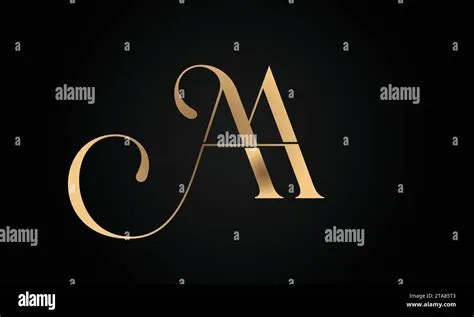 Luxury Initial AA Monogram Text Letter Logo Design Stock Vector Image ...