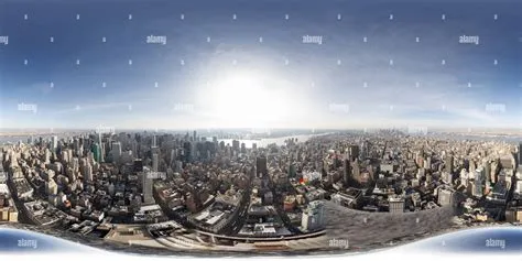 360° view of manhattan from empire state building. new york - Alamy