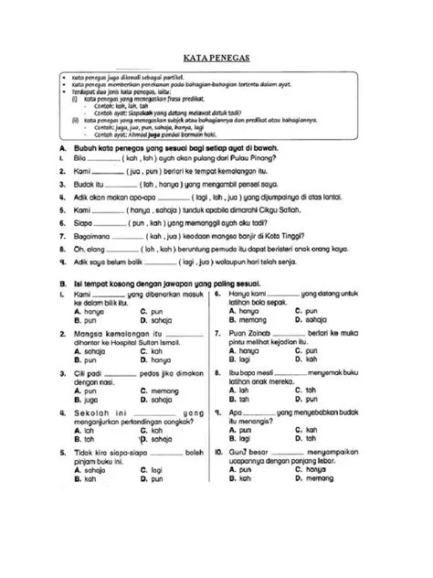 LATIHAN PDPR 90 (14 OKT 2021) KATA PENEGAS | PDF
