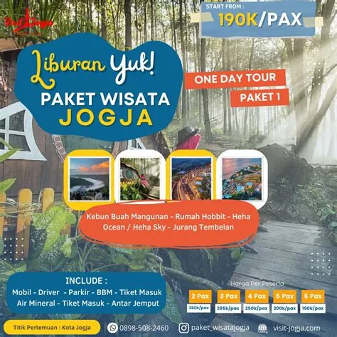 Paket Wisata Jogja 100 Ribuan, Lengkap dengan Mobil dan Sopir