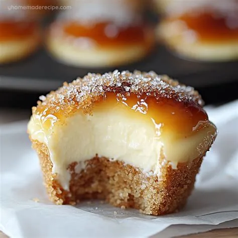 Vanilla Bean Crème Brûlée Cheesecake Cupcakes - Creamy, Crunchy, and ...
