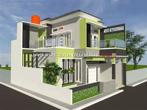 Desain Rumah Hook 2 Muka Tingkat 11×13 meter di Bekasi | Jasa Desain ...