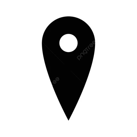 Penanda Peta Pin Hitam Sederhana Pada Latar Belakang Putih Untuk Lokasi ...