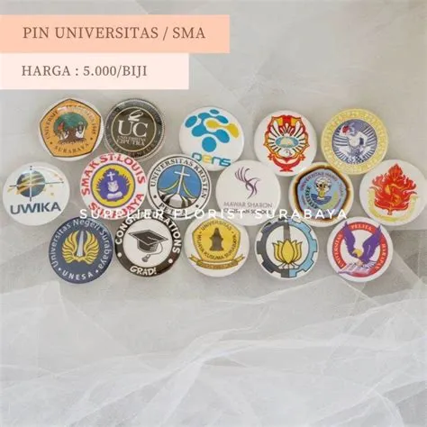 PENITI PIN LOGO UNIVERSITAS SURABAYA UBAYA UKP UNESA UC UNAIR ITS ...