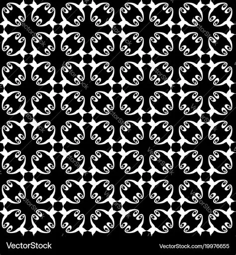 Elegant Black and White Scroll Pattern Royalty Free Vector