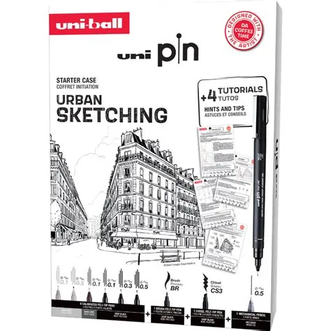 Uni PIN Watervaste Fineliner – SET Urban Sketching - Arts and Crafts ...
