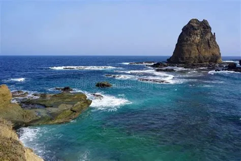 Iconic Rock at the Papuma Beach Jember, Indonesia Stock Photo - Image ...