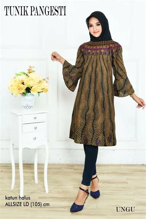 30 Desain Baju Batik Tunik | Batik dress, Batik tunics, Cute blouses